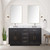 Lexora LVA60DJ110 Abbey 60 inch W Black Oak Double Sink Vanity Cabinet, Carrara Marble Top, and 28 in Mirrors