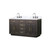 Lexora LVA60DK101 Abbey 60 inch W Brown Oak Double Sink Vanity Cabinet, Carrara Marble Top, and Faucet Set