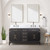 Lexora  LVL60DJ101 Laurel 60 in W x 22 in D Black Oak Double Bath Vanity, Carrara Marble Top, and Faucet Set