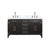 Lexora Laurel 60 inch W Black Oak Double Sink Vanity Cabinet, Carrara Marble Top, and Faucet Set