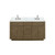 Lexora Abbey 60 inch W Grey Oak Double Sink Vanity Cabinet, Carrara Marble Top, and Faucet Set