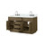 Lexora Abbey 60 inch W Grey Oak Double Sink Vanity Cabinet, Carrara Marble Top, and Faucet Set