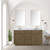 Lexora LVA60DR101 Abbey 60 inch W Grey Oak Double Sink Vanity Cabinet, Carrara Marble Top, and Faucet Set