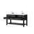 Lexora  LVN60DJ101 Norwalk 60 in W x 22 in D Black Oak Double Bath Vanity, Carrara Marble Top, and Faucet Set