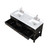 Lexora LVN60DJ101 Norwalk 60 inch W Black Oak Double Sink Vanity Cabinet, Carrara Marble Top, and Faucet Set