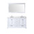 Lexora LVD60DA311 Dukes 60 in. W White Double Sink Vanity Cabinet, Cultured Marble Top, Faucet Set, and 58 in. Mirror