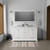 Lexora LVD60DA311 Dukes 60 in. W White Double Sink Vanity Cabinet, Cultured Marble Top, Faucet Set, and 58 in. Mirror