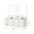 Lexora LVC60DA111 Castor 60 inch W White Double Sink Wall Hung Vanity Cabinet, Carrara Marble Top, Faucet Set, and 28 in Mirrors