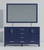 Lexora LJ342260DEDSM58F Jacques 60 in. W Navy Blue Double Sink Vanity Cabinet, Carrara Marble Top, Faucet Set, and 58 in. Mirror