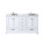 Lexora  LVD60DA101 Dukes 60 in. W x 22 in. D White Double Bath Vanity, Carrara Marble Top, and Faucet Set