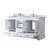 Lexora LVD60DA101 Dukes 60 in. W White Double Sink Vanity Cabinet, Carrara Marble Top, and Faucet Set