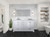 Lexora Dukes 60 in. W White Double Sink Vanity Cabinet, Carrara Marble Top, and Faucet Set