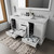 Lexora Dukes 60 in. W White Double Sink Vanity Cabinet, Carrara Marble Top, and Faucet Set