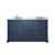 Lexora LVD60DE101 Dukes 60 in. W Navy Blue Double Sink Vanity Cabinet, Carrara Marble Top, and Faucet Set