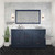 Lexora LVD60DE101 Dukes 60 in. W Navy Blue Double Sink Vanity Cabinet, Carrara Marble Top, and Faucet Set
