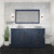 Lexora Dukes 60 in. W Navy Blue Double Sink Vanity Cabinet, Carrara Marble Top, and Faucet Set