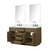 Lexora LVA60DR111 Abbey 60 inch W Grey Oak Double Sink Vanity Cabinet, Carrara Marble Top, Faucet Set, and 28 in Mirrors