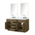 Lexora Abbey 60 inch W Grey Oak Double Sink Vanity Cabinet, Carrara Marble Top, Faucet Set, and 28 in Mirrors