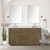 Lexora LVA60DR111 Abbey 60 inch W Grey Oak Double Sink Vanity Cabinet, Carrara Marble Top, Faucet Set, and 28 in Mirrors