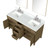 Lexora LVL60DR111 Laurel 60 inch W Grey Oak Double Sink Vanity Cabinet, Carrara Marble Top, Faucet Set, and 28 in Mirrors
