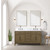 Lexora LVL60DR111 Laurel 60 inch W Grey Oak Double Sink Vanity Cabinet, Carrara Marble Top, Faucet Set, and 28 in Mirrors