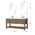 Lexora LVN60DR111 Norwalk 60 inch W Grey Oak Double Sink Vanity Cabinet, Carrara Marble Top, Faucet Set, and 28 in Mirrors