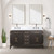 Lexora  LVL60DK111 Laurel 60 in W x 22 in D Brown Oak Double Bath Vanity, Carrara Marble Top, Faucet Set, and 28 in Mirrors