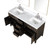 Lexora LVL60DK111 Laurel 60 inch W Brown Oak Double Sink Vanity Cabinet, Carrara Marble Top, Faucet Set, and 28 in Mirrors