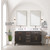 Lexora LVL60DK111 Laurel 60 inch W Brown Oak Double Sink Vanity Cabinet, Carrara Marble Top, Faucet Set, and 28 in Mirrors