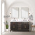 Lexora Laurel 60 inch W Brown Oak Double Sink Vanity Cabinet, Carrara Marble Top, Faucet Set, and 28 in Mirrors