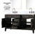 Lexora  LVL60DJ111 Laurel 60 in W x 22 in D Black Oak Double Bath Vanity, Carrara Marble Top, Faucet Set, and 28 in Mirrors