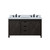 Lexora LVM60DC201 Marsyas 60 inch W Brown Double Sink Vanity Cabinet, White Quartz Countertop and Faucet Set