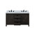 Lexora LVM60DC201 Marsyas 60 inch W Brown Double Sink Vanity Cabinet, White Quartz Countertop and Faucet Set