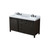 Lexora Marsyas 60 inch W Brown Double Sink Vanity Cabinet, Cultured Marble Countertop and Faucet Set