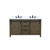Lexora LVM60DK201 Marsyas 60 inch W Rustic Brown Double Sink Vanity Cabinet, White Quartz Countertop and Faucet Set