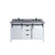 Lexora LVM60DA401 Marsyas 60 inch W White Double Sink Vanity Cabinet, Grey Quartz Countertop and Faucet Set