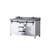Lexora Marsyas 60 inch W White Double Sink Vanity Cabinet, Grey Quartz Countertop and Faucet Set