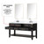 Lexora LVN60DJ111 Norwalk 60 inch W Black Oak Double Sink Vanity Cabinet, Carrara Marble Top, Faucet Set, and 28 in Mirrors