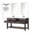Lexora LVN60DK111 Norwalk 60 inch W Brown Oak Double Sink Vanity Cabinet, Carrara Marble Top, Faucet Set, and 28 in Mirrors