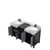 Lexora Zilara 60 inch W Black and Grey Double Sink Vanity Cabinet, Castle Grey Marble Top and Matte Black Faucet Set