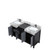 Lexora Zilara 60 inch W Black and Grey Double Sink Vanity Cabinet, Castle Grey Marble Top and Gun Metal Faucet Set