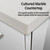 Lexora LVG72DM300 Geneva 72 in. W Glossy White Wall Mount Double Sink Vanity Cabinet and Cultured Marble Top