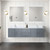 Lexora  LVG72DB310 Geneva 72 in. W x 22 in. D Dark Grey Double Bath Vanity, Cultured Marble Top, and 30 in. LED Mirrors