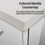 Lexora LVG72DM310 Geneva 72 in. W Glossy White Wall Mount Double Sink Vanity Cabinet, Cultured Marble Top, and 30 in. LED Mirrors