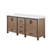 Lexora Ziva 72 inch W Rustic Barnwood Double Sink Vanity Cabinet and White Quartz Top