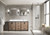 Lexora Ziva 72 inch W Rustic Barnwood Double Sink Vanity Cabinet and White Quartz Top