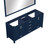 Lexora LJ342272DE00M70 Jacques 72 in. W Navy Blue Double Sink Vanity Cabinet and 28 in. Mirror