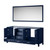 Lexora LJ342272DE00M70 Jacques 72 in. W Navy Blue Double Sink Vanity Cabinet and 28 in. Mirror