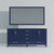 Lexora LJ342272DE00M70 Jacques 72 in. W Navy Blue Double Sink Vanity Cabinet and 28 in. Mirror