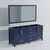 Lexora LJ342272DE00M70 Jacques 72 in. W Navy Blue Double Sink Vanity Cabinet and 28 in. Mirror